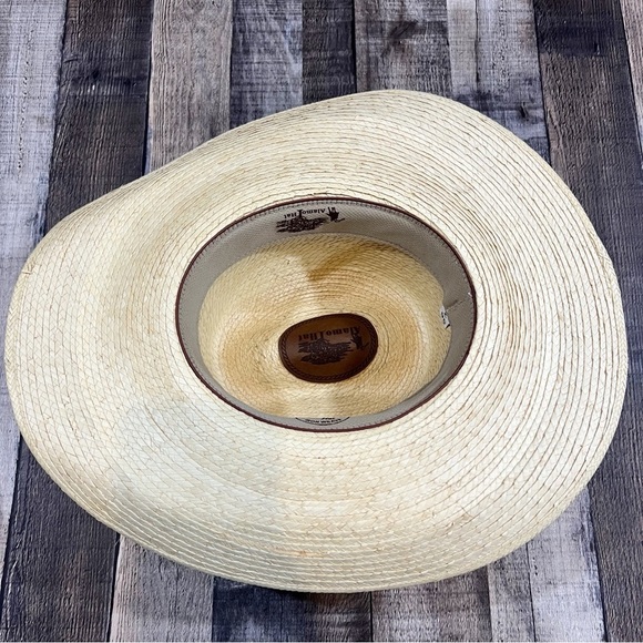 Alamo Hats Western Cowboy Tan Iron Weave Straw Hat - Picture 6 of 8